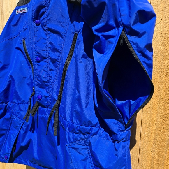 Vtg Columbia Anorak Radial Sleeve Pullover Ski Snowboard Large Blue 80s 90s - Picture 8 of 13